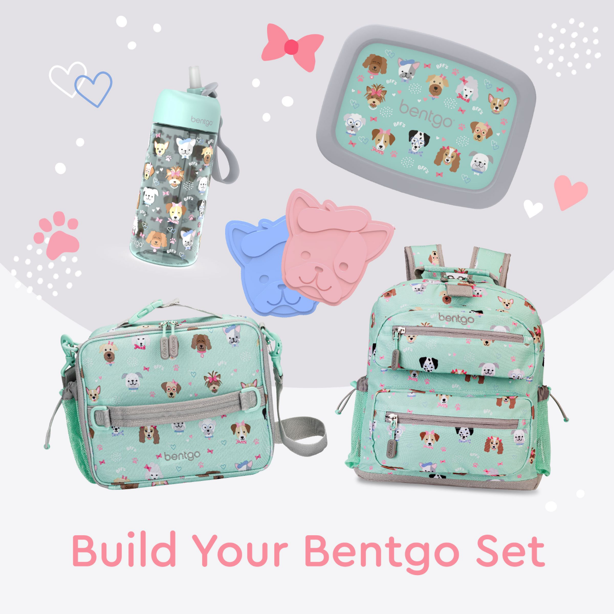 slide 2 of 3, Bentgo Kids School Backpack - Puppy Love, 1 ct