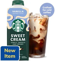 Starbucks Vanilla Flavored Sweet Cream Creamer, 24 fl oz