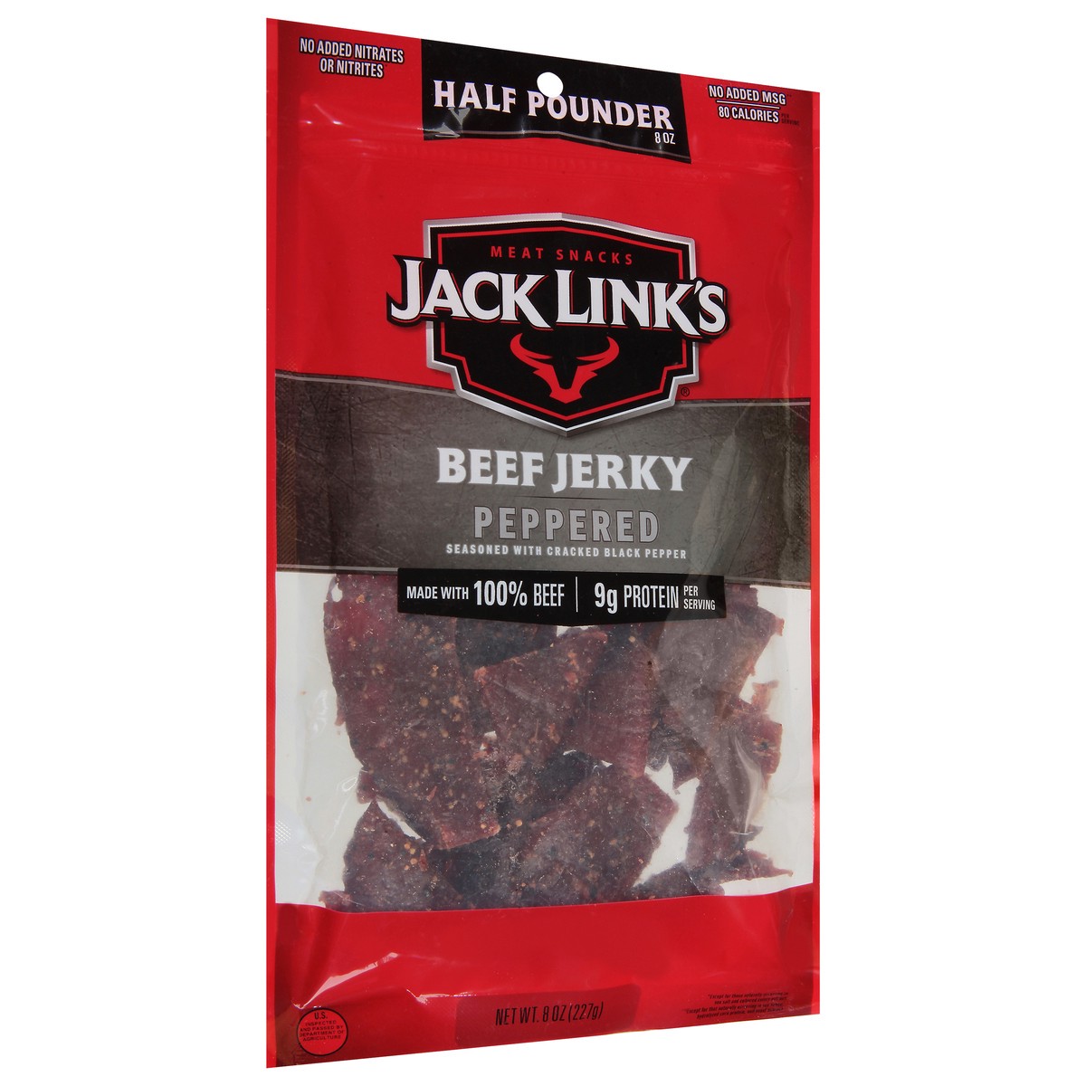 slide 2 of 13, Jack Link's Half Pounder Peppered Beef Jerky 8 oz, 8 oz
