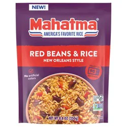 Mahatma Red Beans & Rice, Gluten Free Rice, Ready to Heat 90 Seconds, Microwaveable Rice, 8.8 oz