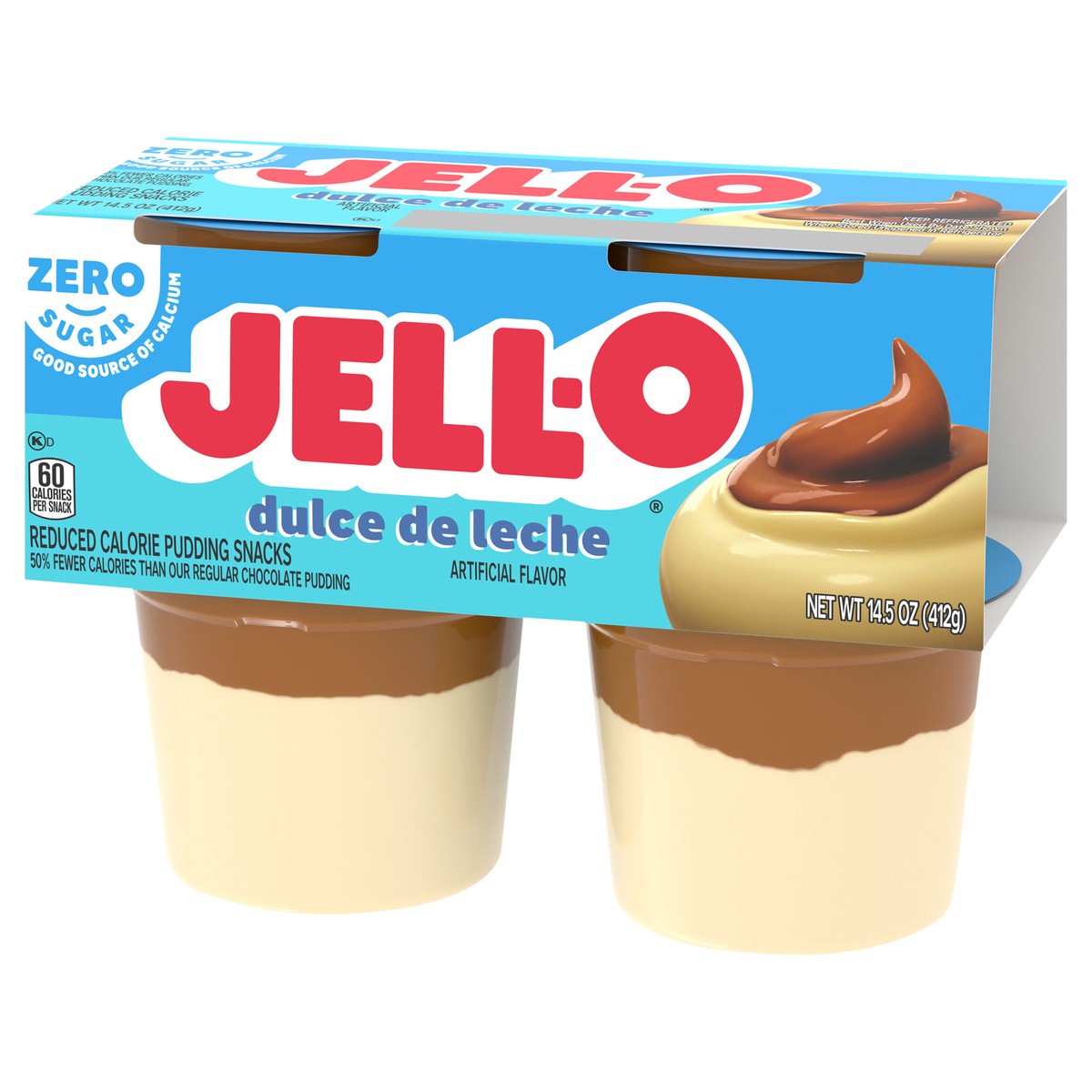 slide 8 of 9, Jell-O Dulce de Leche Artificially Flavored Zero Sugar Ready-to-Eat Pudding Snack Cups, 4 ct Cups, 4 ct