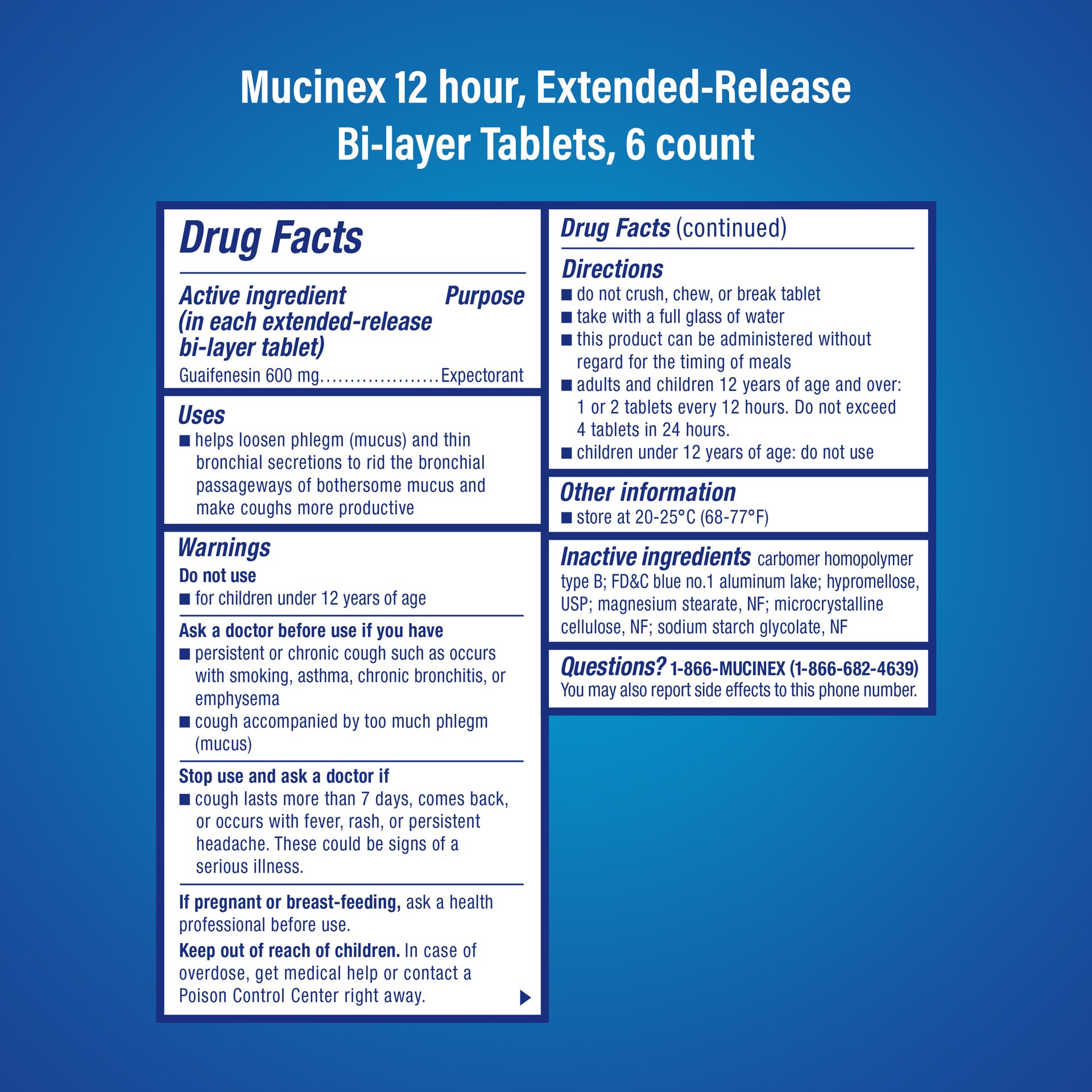 slide 2 of 5, Mucinex 12 Hr Chest Congestion Expectorant Tablets, 6ct, 6 ct