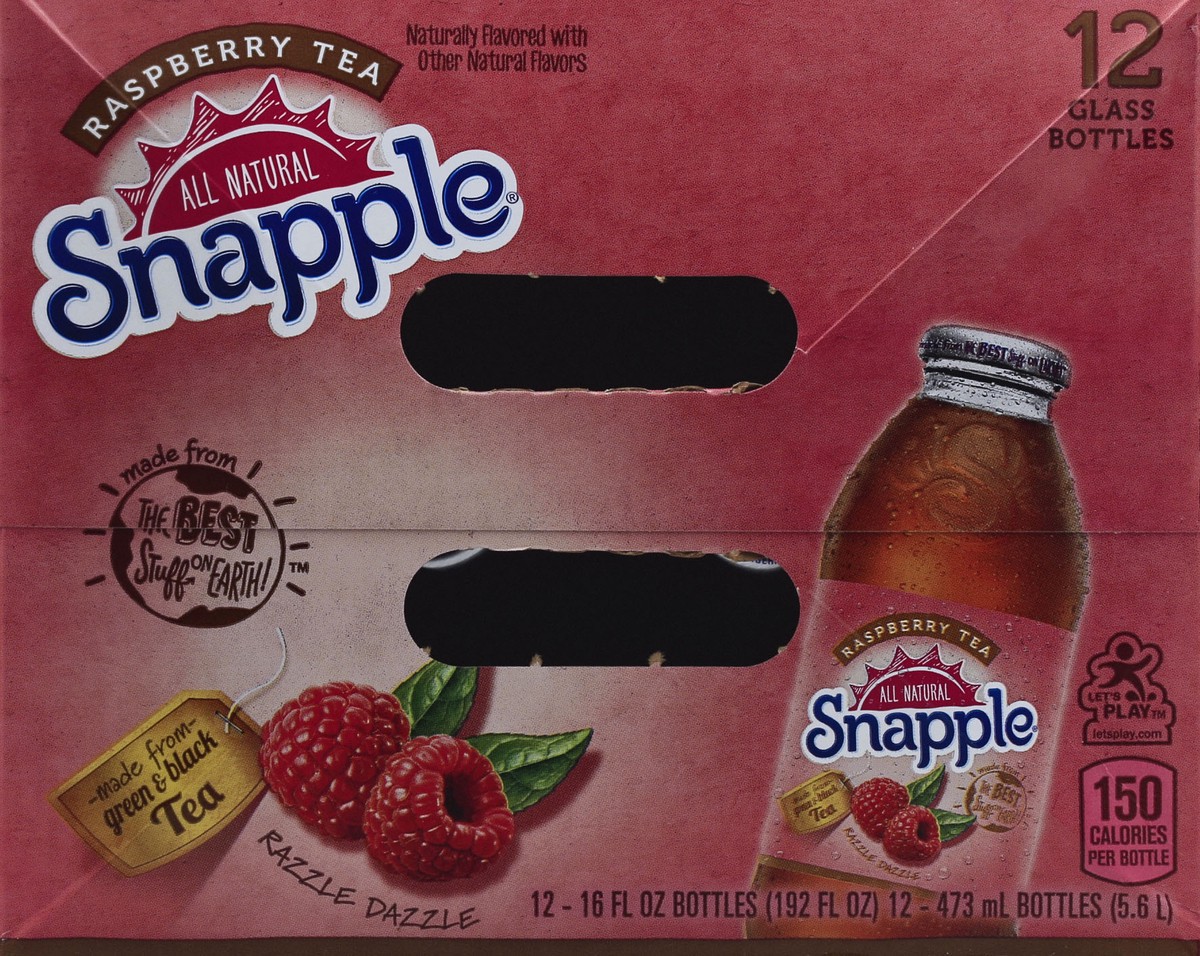 slide 2 of 6, Snapple Raspberry Tea - 12 ct; 16 oz, 12 ct; 16 oz