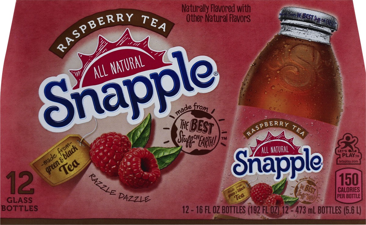 slide 5 of 6, Snapple Raspberry Tea - 12 ct; 16 oz, 12 ct; 16 oz