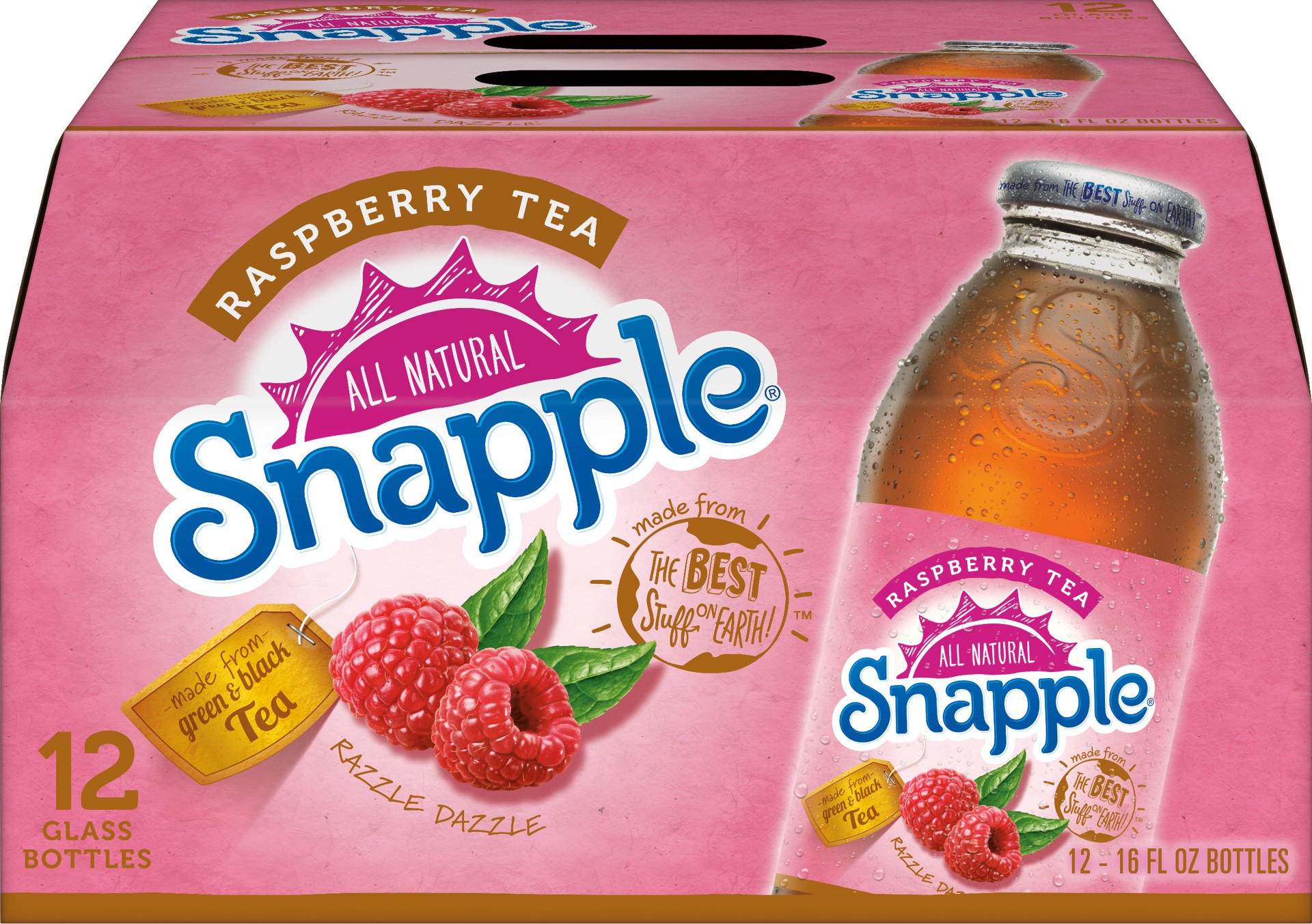 slide 1 of 3, Snapple Raspberry Tea , 12 ct; 16 oz