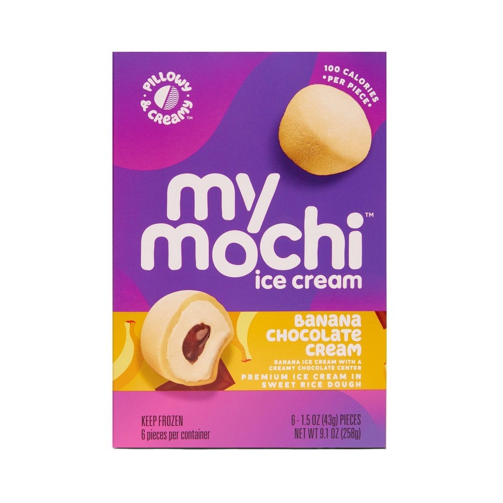 slide 2 of 4, My/Mo Mochi Ice Cream Banana Chocolate Cream, 6 ct