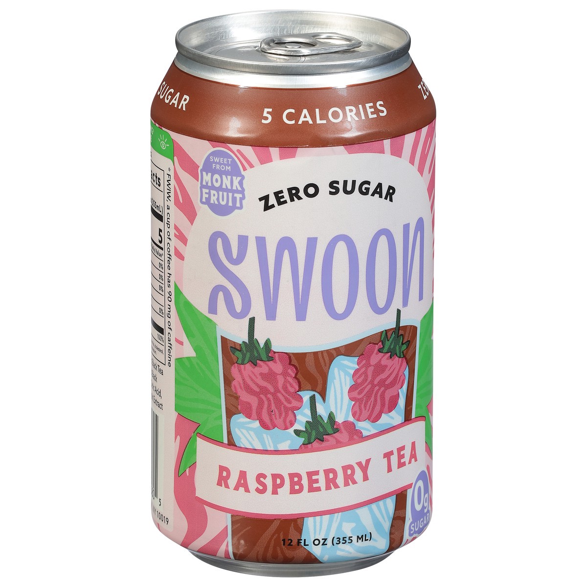 slide 6 of 9, Swoon 12oz Zero Sugar Raspberry Tea, 12 fl oz