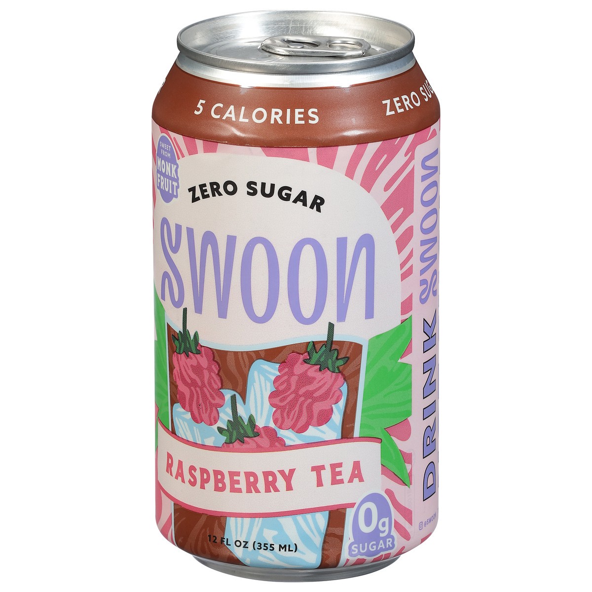 slide 7 of 9, Swoon 12oz Zero Sugar Raspberry Tea, 12 fl oz