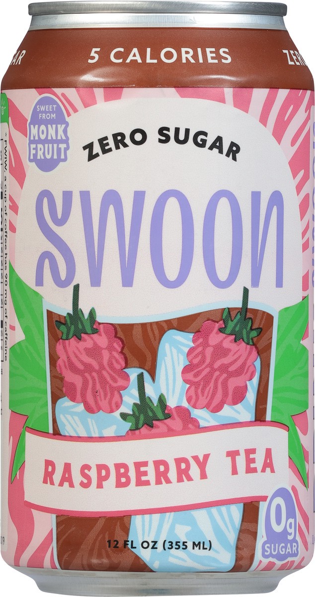 slide 5 of 9, Swoon 12oz Zero Sugar Raspberry Tea, 12 fl oz