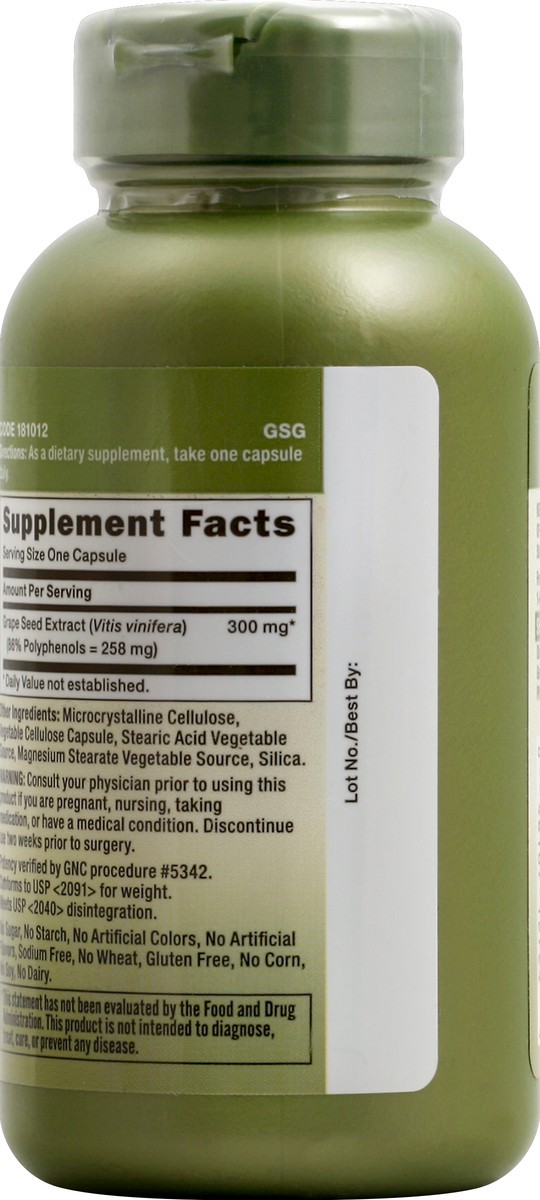 slide 4 of 6, GNC Grape Seed Extract 100 ea, 100 ct