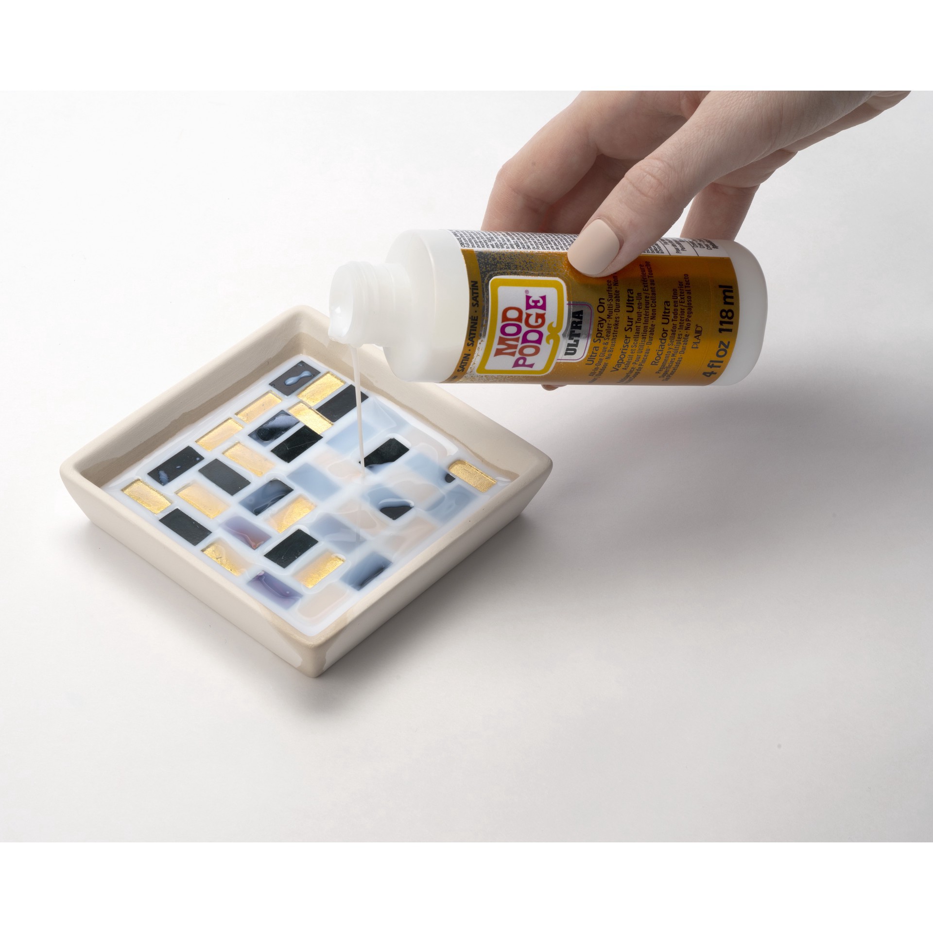 slide 8 of 9, Mod Podge All-In-One Ultra Spray-On Glue & Sealer, 4 fl oz