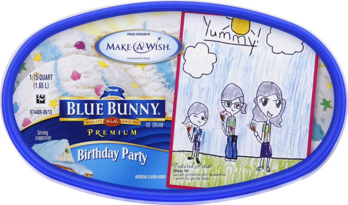 slide 2 of 4, Blue Bunny Ice Cream, Birthday Party, 56 oz