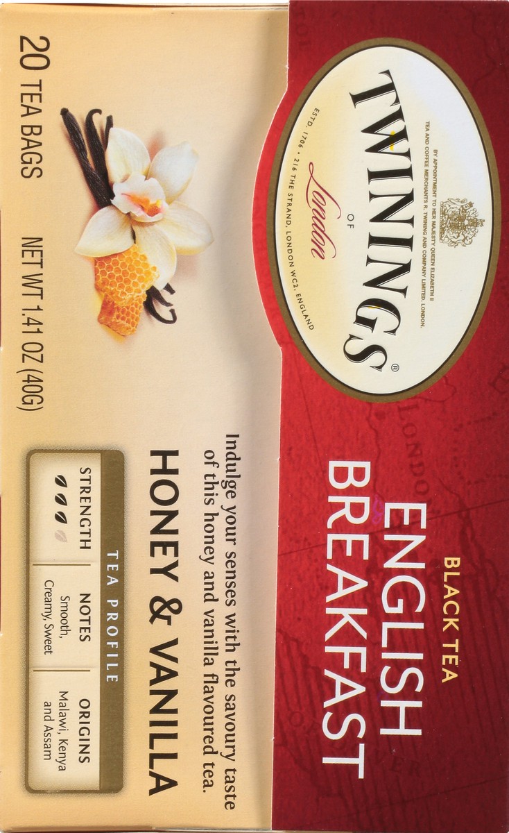 slide 4 of 12, Twinings Honey Vanilla English Beakfast - 20 ct, 20 ct