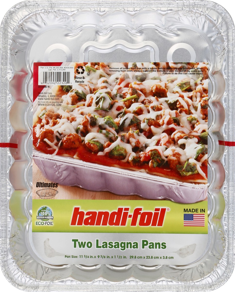 slide 2 of 4, Handi Foil Lasagna Pans 2 ea, 2 ct