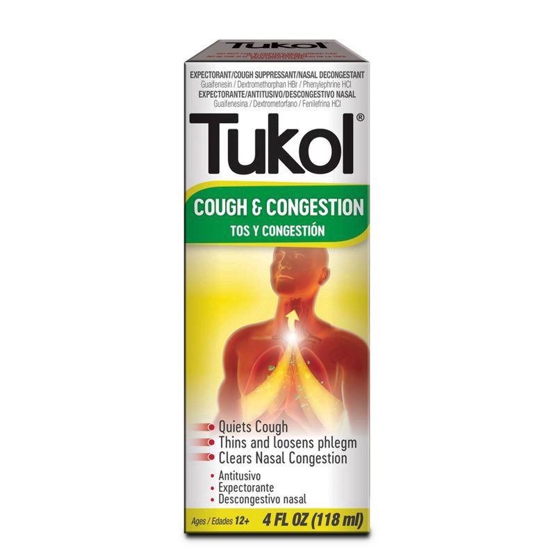 slide 1 of 5, Tukol Extra Strength Multi Symptom Cold Relief Liquid - Dextromethorphan - 4 fl oz, 4 fl oz