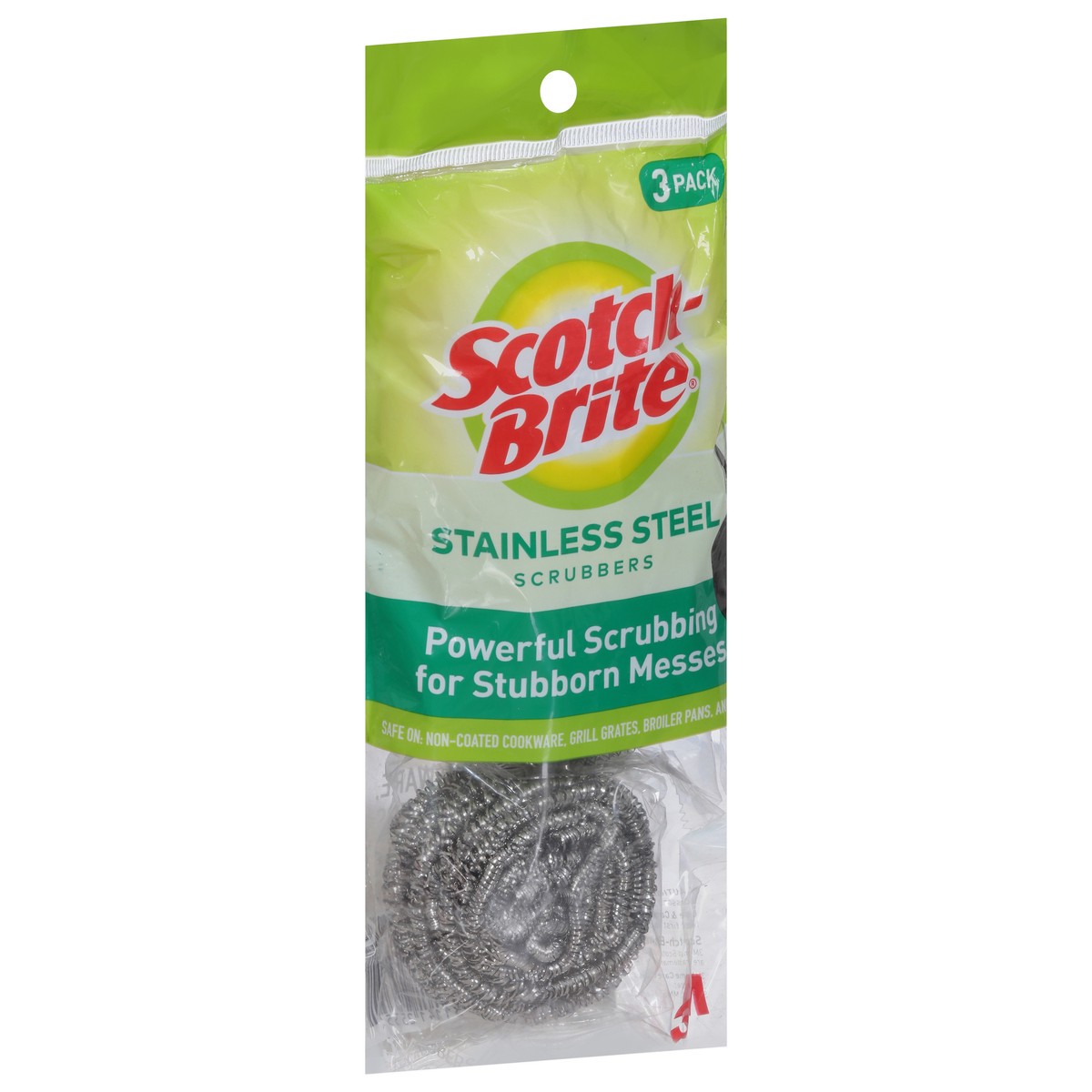 slide 8 of 9, Scotch-Brite Stainless Steel Scrubbers 3 ea, 3 ct