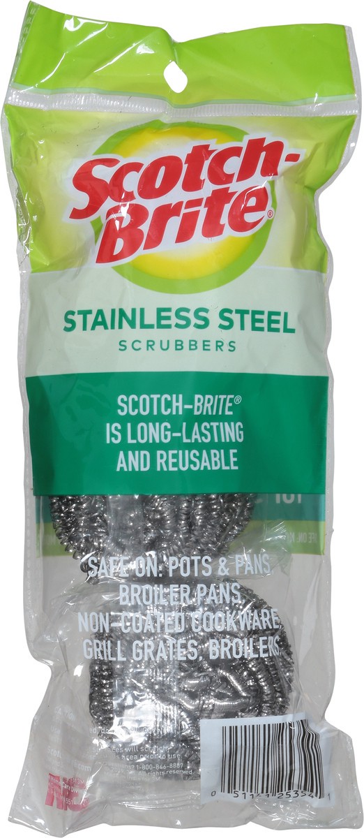 slide 6 of 9, Scotch-Brite Stainless Steel Scrubbers 3 ea, 3 ct