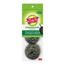 Scotch-Brite Stainless Steel Scrubbers 3 Each