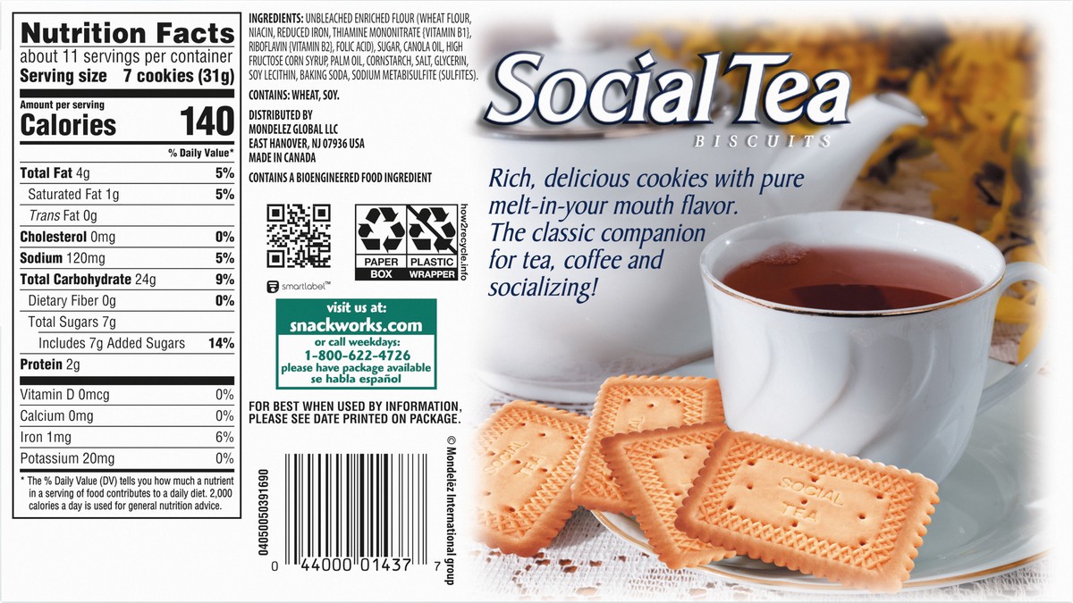 slide 4 of 9, Social Tea Biscuits 12.35 oz, 