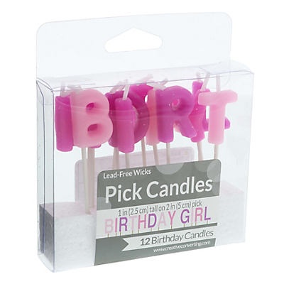 slide 1 of 1, Creative Converting Birthday Girl Candles Pink, 1 ct