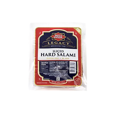 slide 1 of 1, Dietz & Watson Hard Salami Pillow Pack, 6 oz