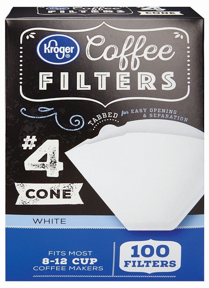 slide 1 of 1, Kroger White Coffee Filters, 100 ct