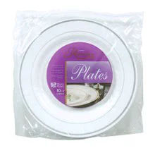 Masterpiece 10.25" White Plastic Plates Plates