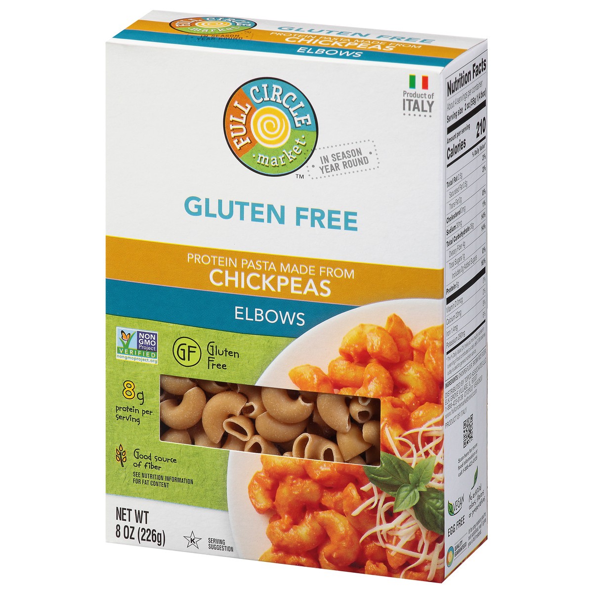 slide 6 of 9, Full Circle Market Gluten Free Chickpeas Elbows 8 oz, 8 oz