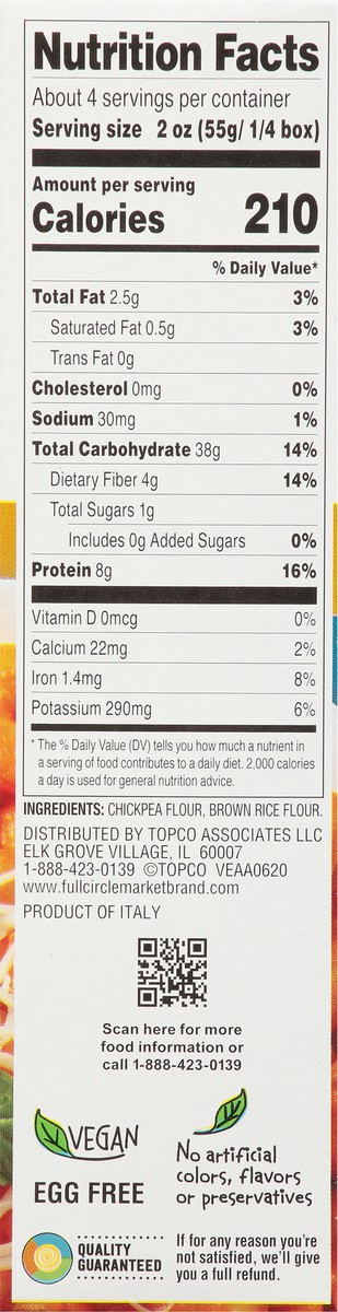 slide 7 of 9, Full Circle Market Gluten Free Chickpeas Elbows 8 oz, 8 oz