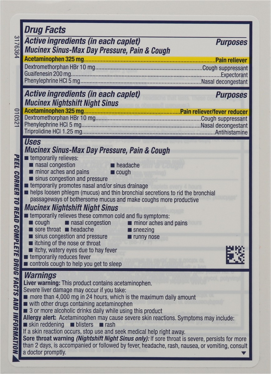 slide 2 of 9, Mucinex Max Strength Sinus Medicine - Day & Night - Tablets - 20ct, 20 ct