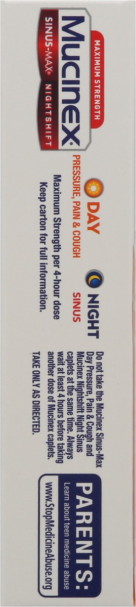 slide 6 of 9, Mucinex Max Strength Sinus Medicine - Day & Night - Tablets - 20ct, 20 ct