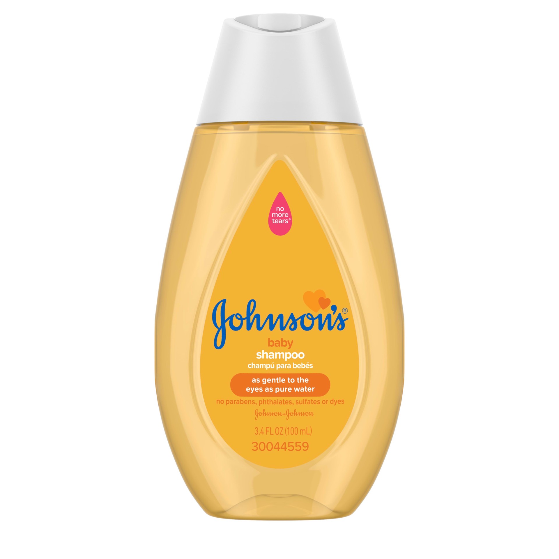 slide 4 of 5, Johnson's Shampoo with Tear Free Formula, Hypoallergenic and Free of Parabens, Phthalates, Sulfates and Dyes, Convenient TSA-Compliant Travel-Size Bottle, 3.4 fl. oz, 3.40 fl. oz