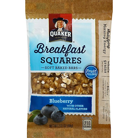 slide 1 of 1, Quaker Breakfast Squares Blueberry, 2.1 oz
