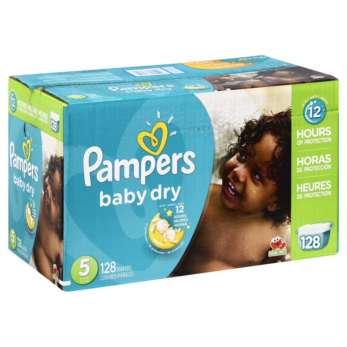 slide 1 of 1, Pampers Diapers , 128 ct