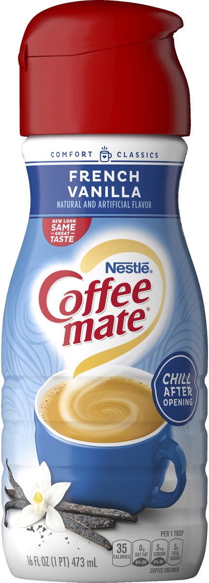slide 3 of 9, COFFEE MATE Nestle Coffee-Mate Liquid Coffee Creamer French Vanilla, 16 fl oz