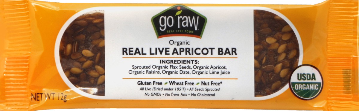 slide 4 of 6, Go Raw Sprouted Bar Chewy Apricot, 0.4 oz