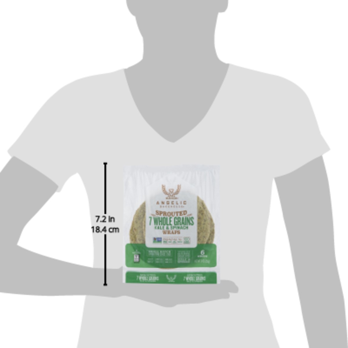 slide 4 of 9, Angelic Bakehouse Angelic Spring Kale Spinach Wrap, 6 ct