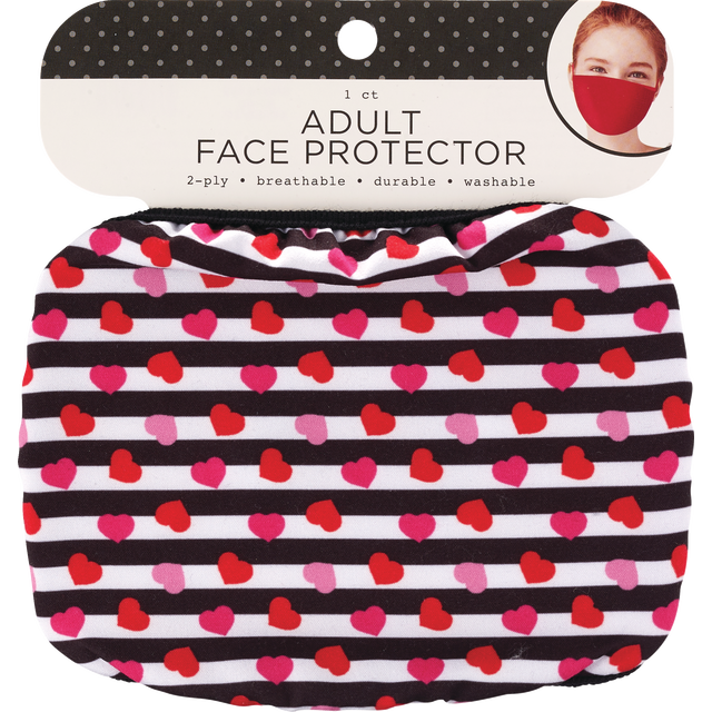 slide 1 of 1, Valentine Face Masks - Adult, 1 ct