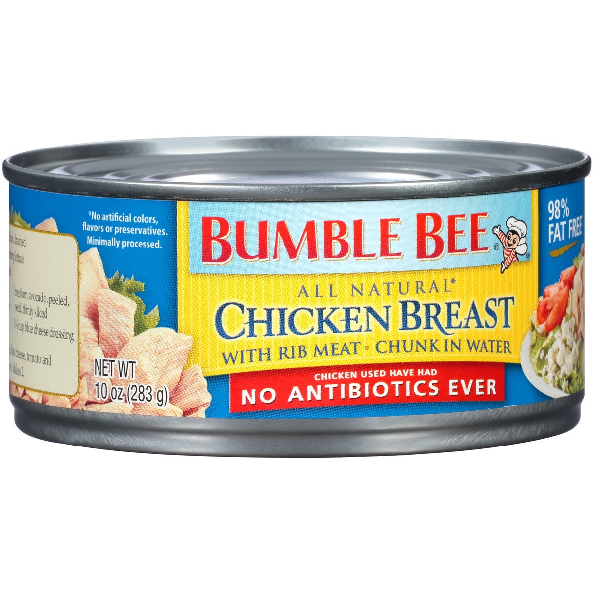 slide 4 of 11, Bumble Bee All Natural Chicken Breast with Rib Meat Chunk in Water Chicken Breas, 10 oz