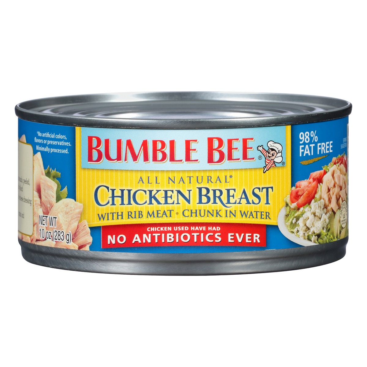 slide 10 of 11, Bumble Bee All Natural Chicken Breast with Rib Meat Chunk in Water Chicken Breas, 10 oz