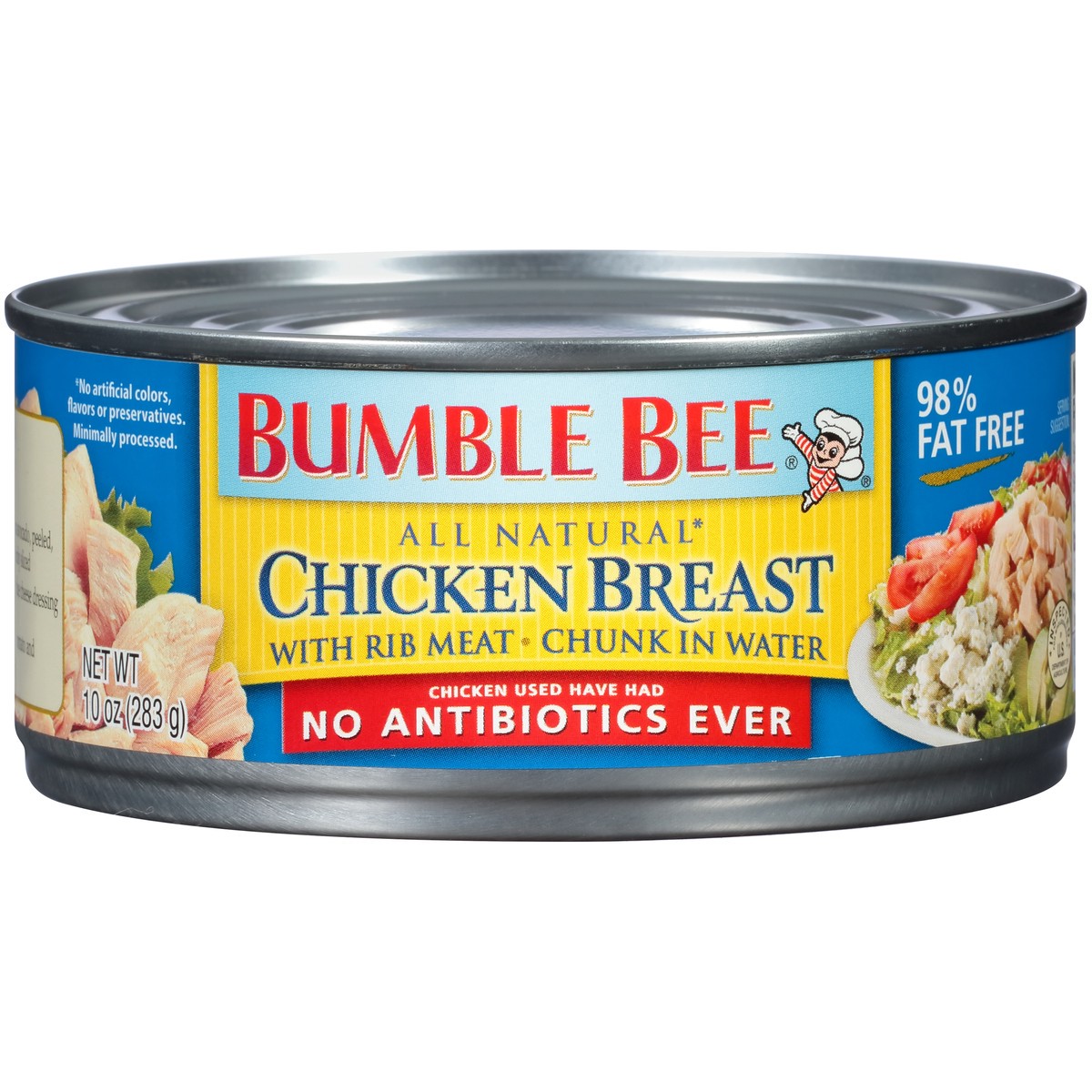 slide 1 of 11, Bumble Bee All Natural Chicken Breast with Rib Meat Chunk in Water Chicken Breas, 10 oz