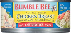 Bumble Bee All Natural Chicken Breast with Rib Meat Chunk in Water Chicken Breas - 10 oz