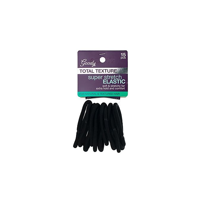 slide 1 of 2, Goody Total Texture Super Stretch Black Elastic Ties, 15 ct