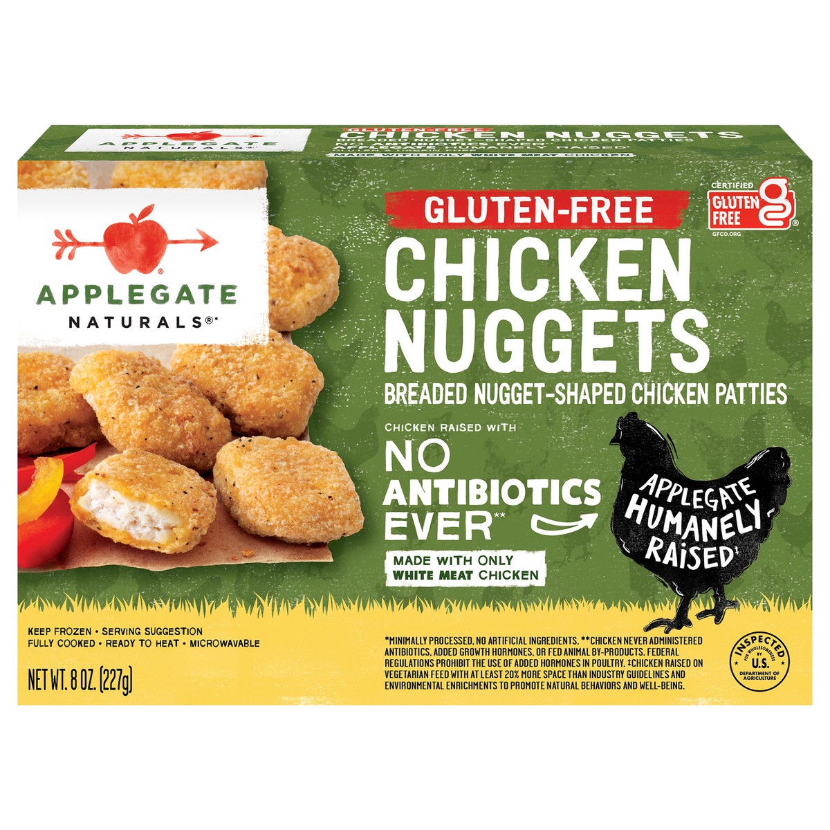 slide 1 of 3, Applegate Frozen Chicken Nuggets-Applegate Farms, 8 oz