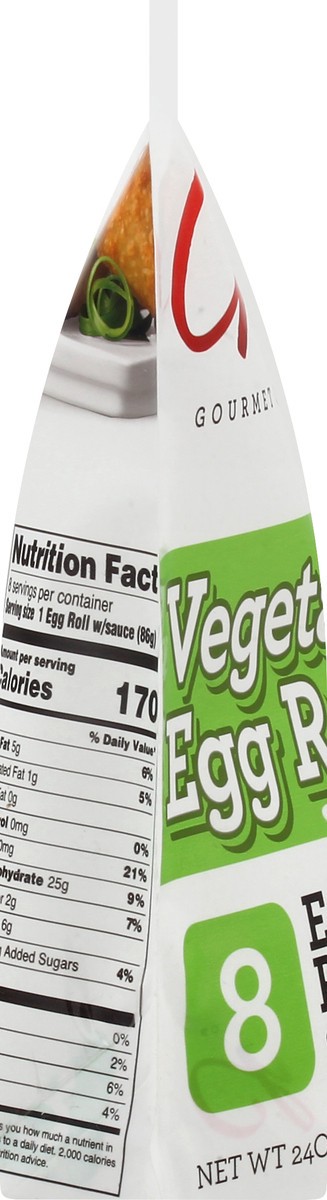 slide 10 of 10, Chung's Vegetable Egg Rolls, 8 ct; 24 oz