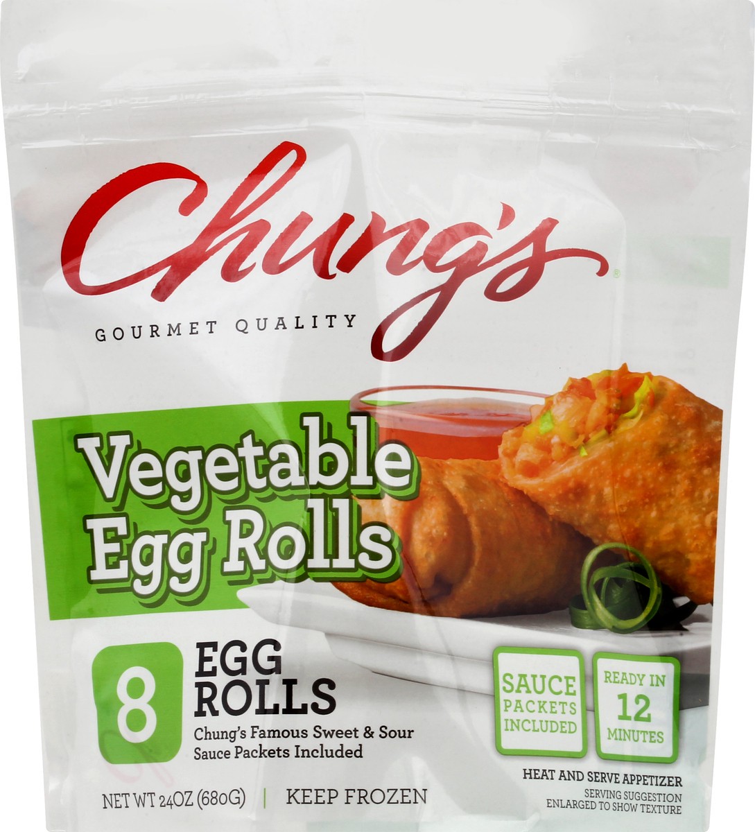 slide 9 of 10, Chung's Vegetable Egg Rolls, 8 ct; 24 oz