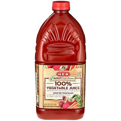 slide 1 of 1, H-B Select Ingredients 100% Vegetable Juice- 64 oz, 64 oz