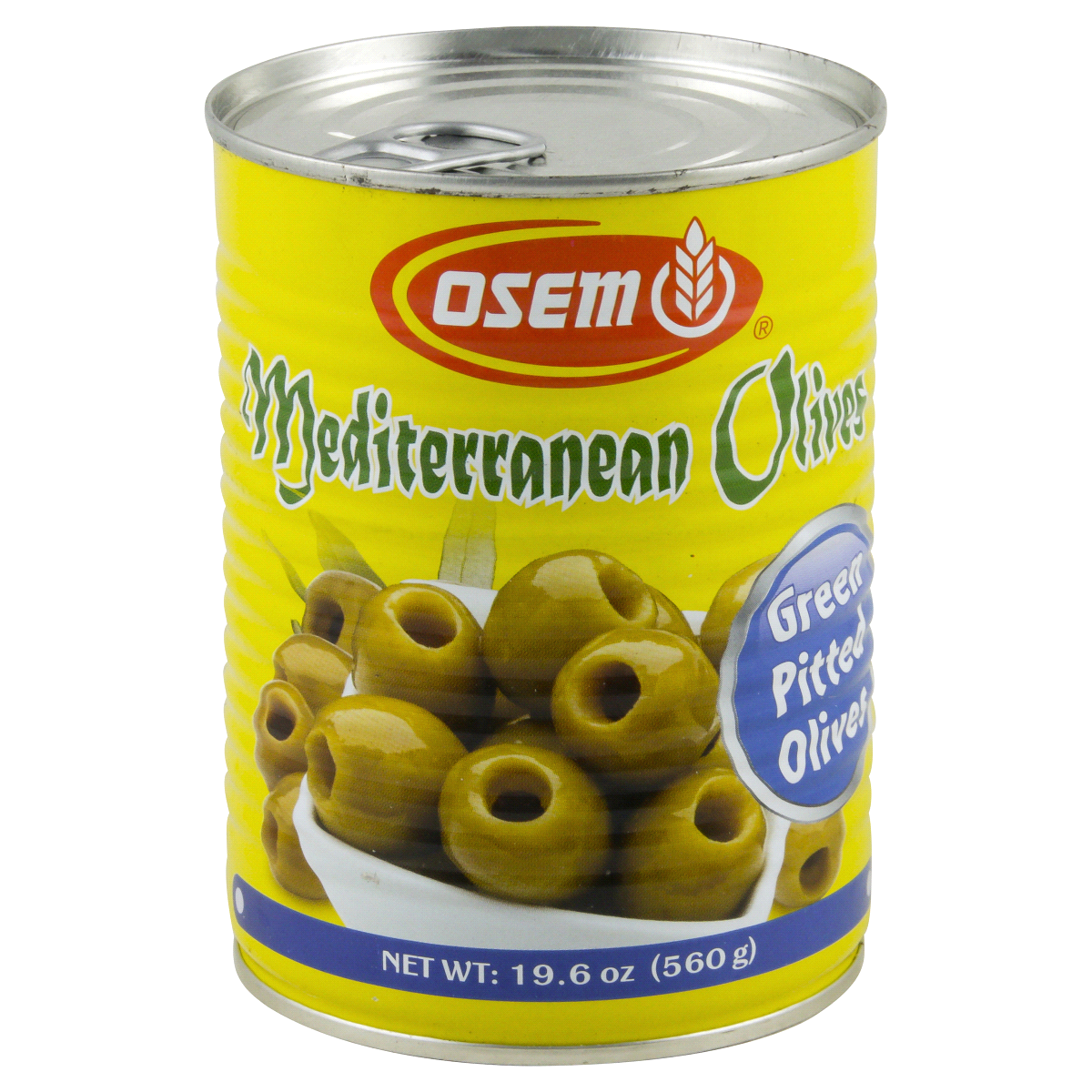 slide 1 of 4, Osem Mediterranean Green Pitted Olives, 18 oz