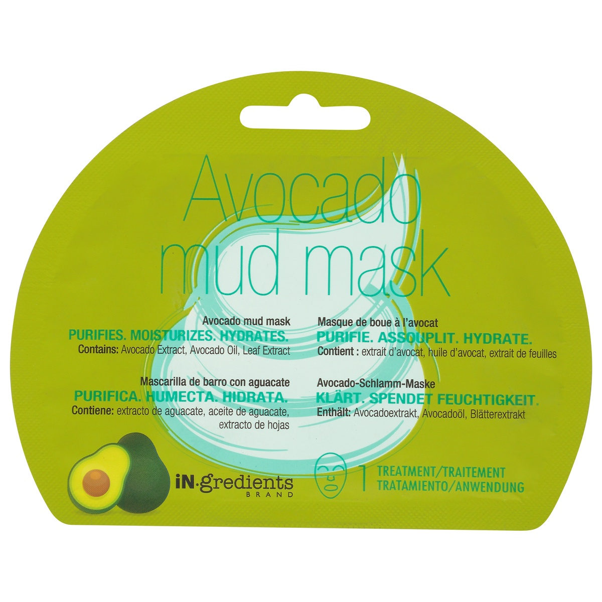 slide 1 of 1, Masque Bar In.gredients Avocado Mud Mask, 1 ct