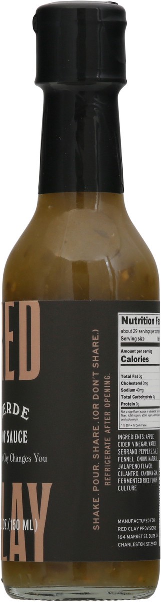 slide 10 of 12, Red Clay Verde Hot Sauce 5 fl oz, 5 oz